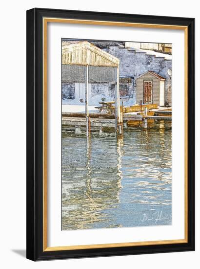 Docks In The Winter-5fishcreative-Framed Giclee Print