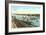 Docks on Pequonnock River, Bridgeport, Connecticut-null-Framed Art Print