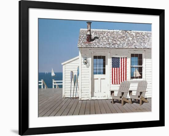 Dockside Flag-Zhen-Huan Lu-Framed Giclee Print