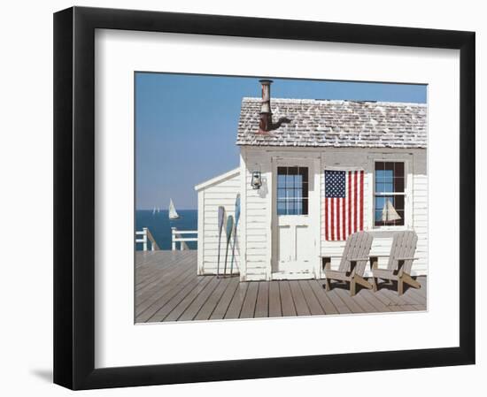 Dockside Flag-Zhen-Huan Lu-Framed Art Print