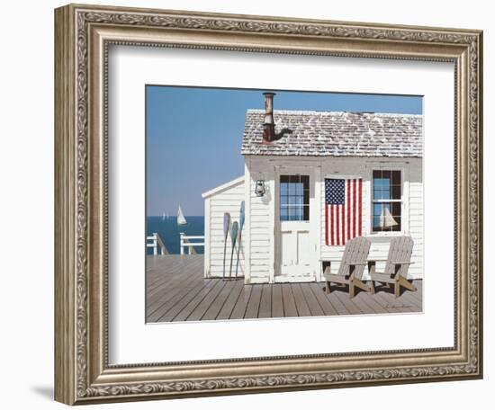 Dockside Flag-Zhen-Huan Lu-Framed Art Print