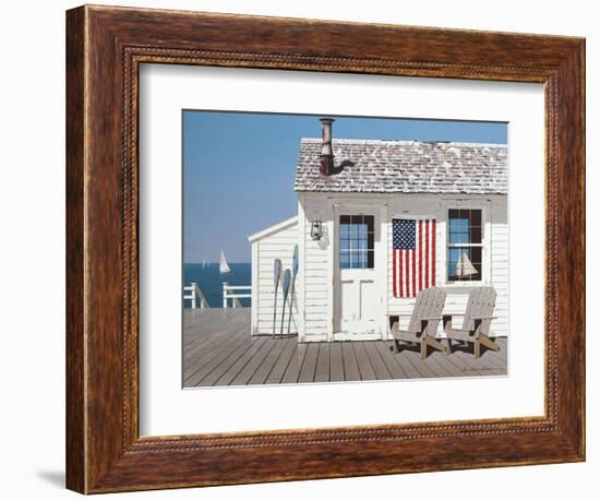 Dockside Flag-Zhen-Huan Lu-Framed Art Print