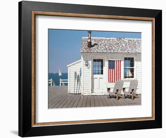 Dockside Flag-Zhen-Huan Lu-Framed Art Print