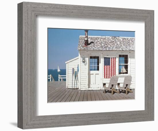 Dockside Flag-Zhen-Huan Lu-Framed Art Print