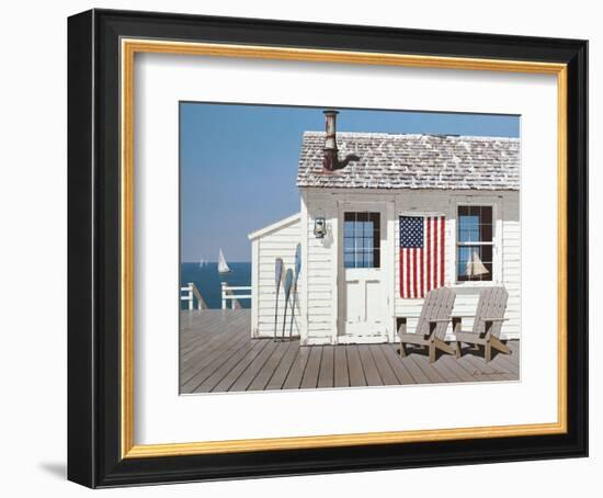 Dockside Flag-Zhen-Huan Lu-Framed Art Print