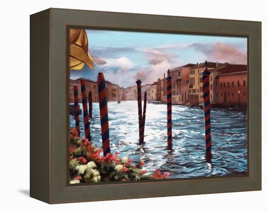 Dockside in Venice-Helen J. Vaughn-Framed Premier Image Canvas