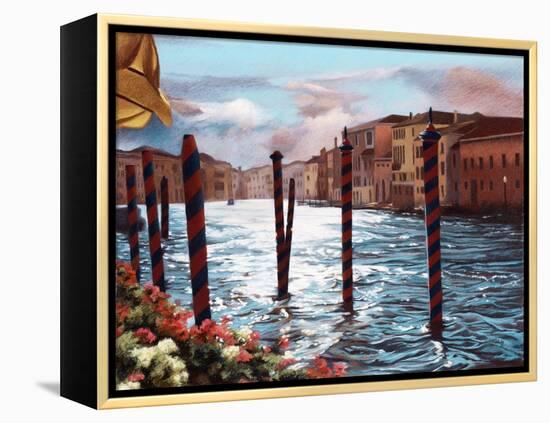 Dockside in Venice-Helen J. Vaughn-Framed Premier Image Canvas