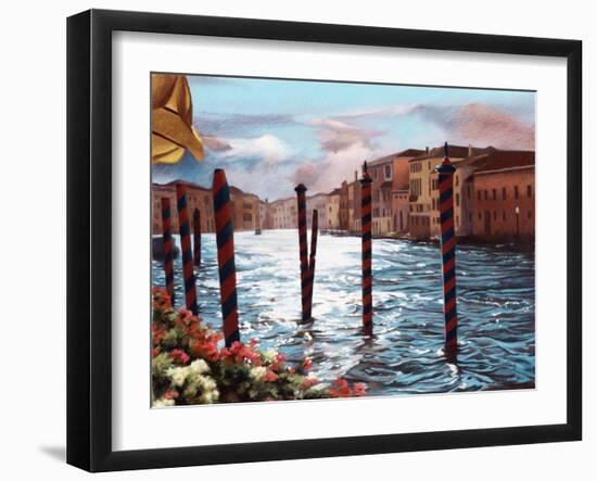 Dockside in Venice-Helen J. Vaughn-Framed Giclee Print