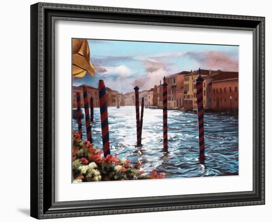 Dockside in Venice-Helen J. Vaughn-Framed Giclee Print