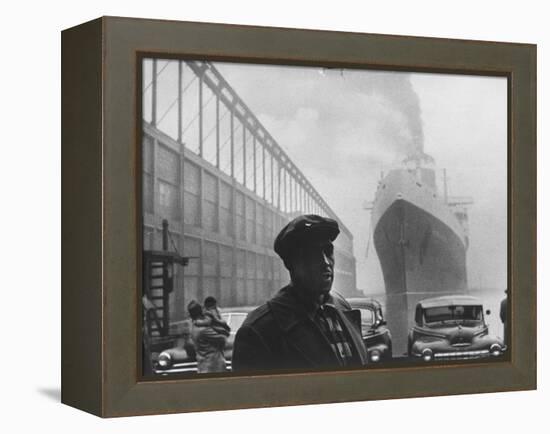 Dockworker Archie Harris Reflecting on Former Days as a Track Star-Gordon Parks-Framed Premier Image Canvas