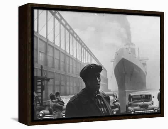 Dockworker Archie Harris Reflecting on Former Days as a Track Star-Gordon Parks-Framed Premier Image Canvas
