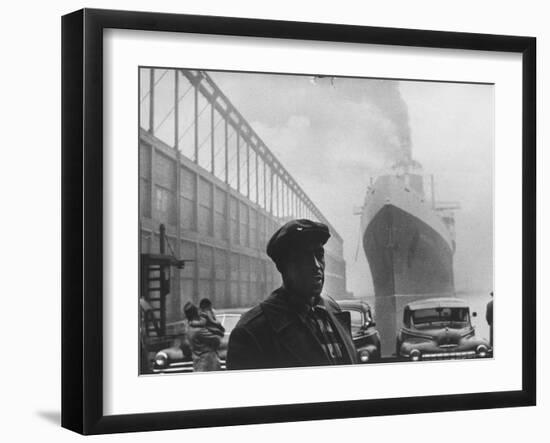 Dockworker Archie Harris Reflecting on Former Days as a Track Star-Gordon Parks-Framed Photographic Print