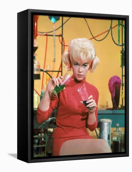 Docteur Jerry and Mister Love by Jerry Lewis with Stella Stevens, 1963 (photo)-null-Framed Stretched Canvas