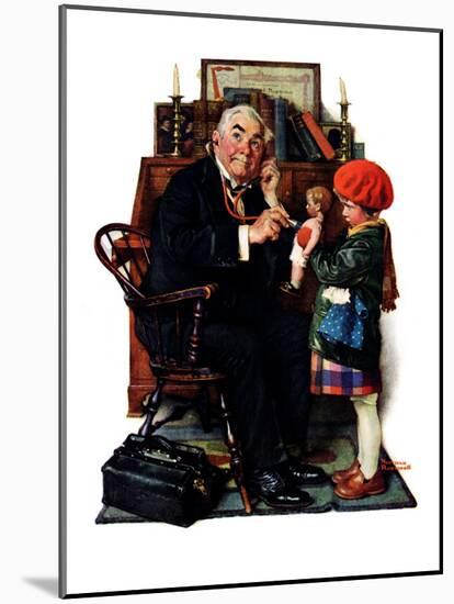 "Doctor and the Doll", March 9,1929-Norman Rockwell-Mounted Premium Giclee Print