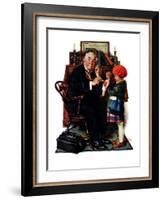 "Doctor and the Doll", March 9,1929-Norman Rockwell-Framed Giclee Print