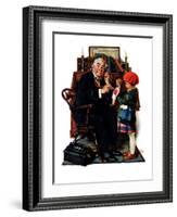 "Doctor and the Doll", March 9,1929-Norman Rockwell-Framed Giclee Print