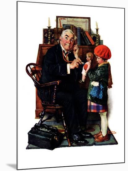 "Doctor and the Doll", March 9,1929-Norman Rockwell-Mounted Giclee Print