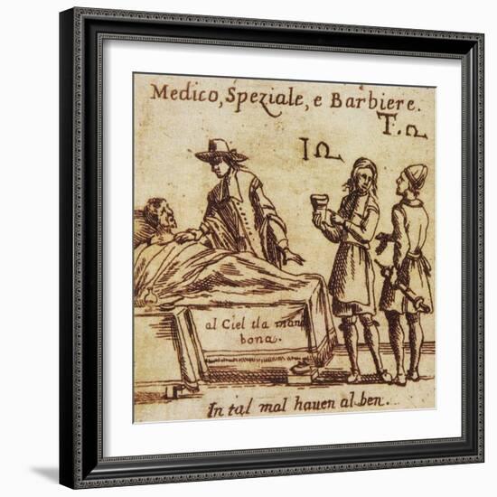 Doctor, Apothecary and Barber, 15th Century-null-Framed Giclee Print