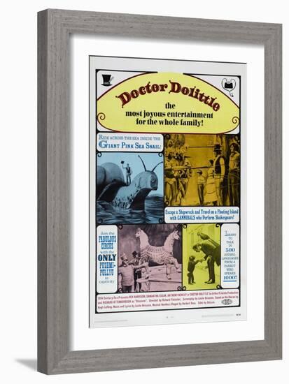 Doctor Dolittle, Rex Harrison, 1967-null-Framed Art Print