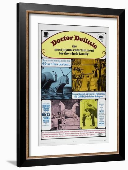 Doctor Dolittle, Rex Harrison, 1967-null-Framed Art Print