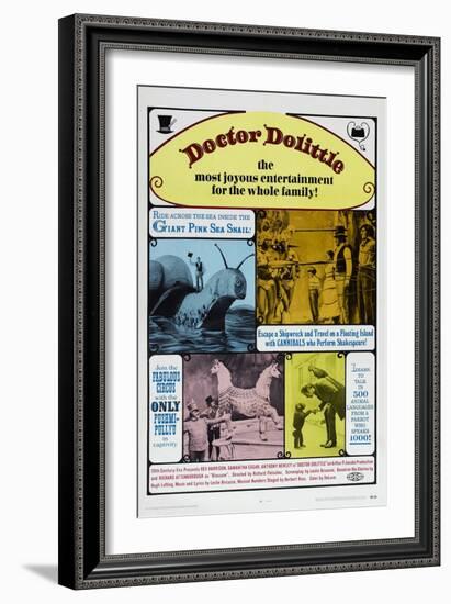 Doctor Dolittle, Rex Harrison, 1967-null-Framed Art Print