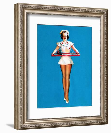 Doctor's Orders Pin-Up 1939-Gil Elvgren-Framed Art Print