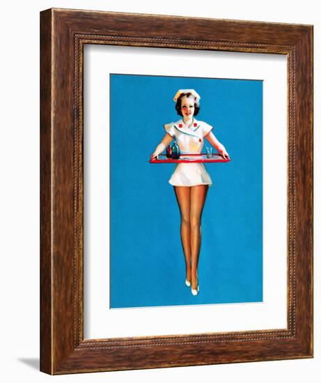 Doctor's Orders Pin-Up 1939-Gil Elvgren-Framed Art Print