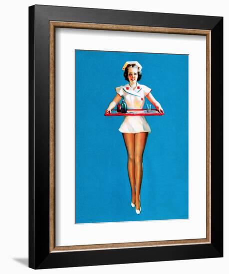 Doctor's Orders Pin-Up 1939-Gil Elvgren-Framed Art Print