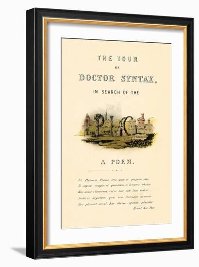 Doctor Syntax in Search of the Picturesque-Thomas Rowlandson-Framed Art Print