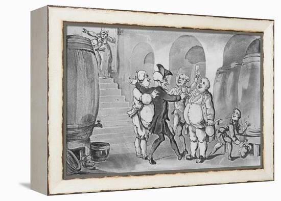 'Doctor Syntax Made Free of the Cellar', 1817-Thomas Rowlandson-Framed Premier Image Canvas