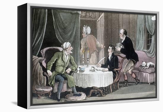 Doctor Syntax Making His Will, C1816-Thomas Rowlandson-Framed Premier Image Canvas