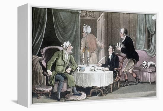 Doctor Syntax Making His Will, C1816-Thomas Rowlandson-Framed Premier Image Canvas