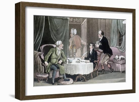 Doctor Syntax Making His Will, C1816-Thomas Rowlandson-Framed Giclee Print