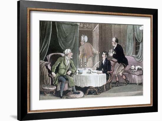 Doctor Syntax Making His Will, C1816-Thomas Rowlandson-Framed Giclee Print