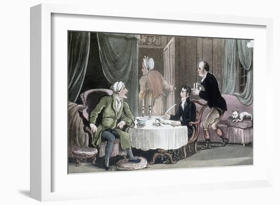 Doctor Syntax Making His Will, C1816-Thomas Rowlandson-Framed Giclee Print