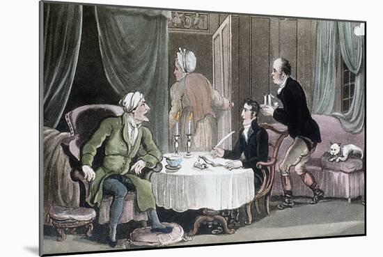 Doctor Syntax Making His Will, C1816-Thomas Rowlandson-Mounted Giclee Print