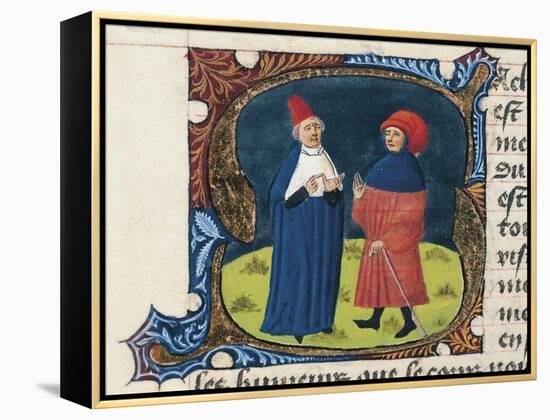 Doctor with Student, Miniature from the Treaty of Medicine-null-Framed Premier Image Canvas