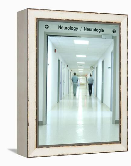 Doctors Walking Down Neurology Wing of Hospital-null-Framed Premier Image Canvas