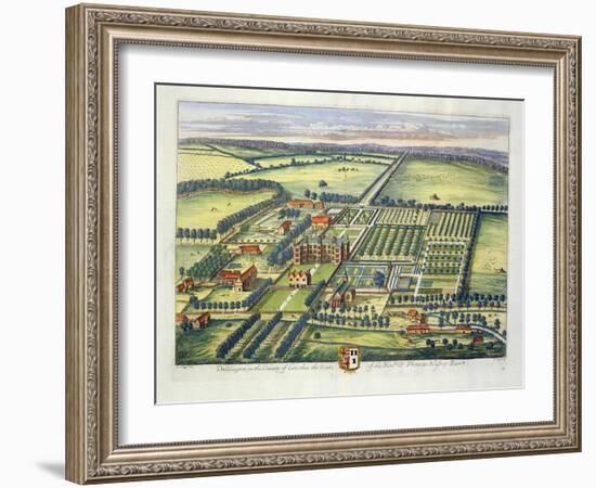 Doddington in the County of Lincoln Engraved by Johannes Kip (C.1652-1722)-Leonard Knyff-Framed Giclee Print