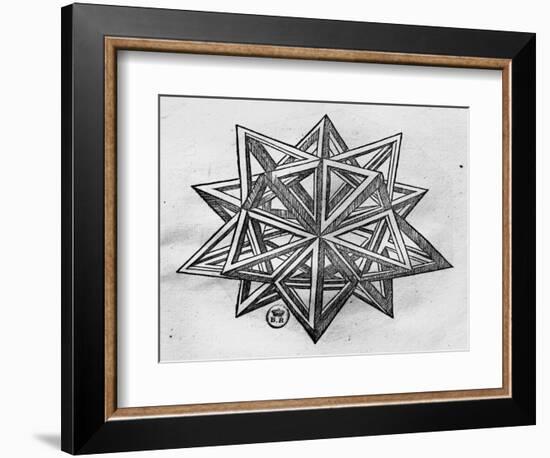 Dodecahedron, from "De Divina Proportione" by Luca Pacioli, Published 1509, Venice-Leonardo da Vinci-Framed Giclee Print