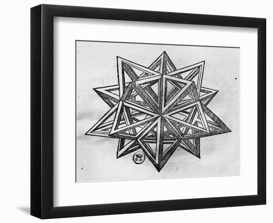 Dodecahedron, from "De Divina Proportione" by Luca Pacioli, Published 1509, Venice-Leonardo da Vinci-Framed Giclee Print