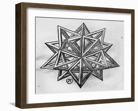 Dodecahedron, from "De Divina Proportione" by Luca Pacioli, Published 1509, Venice-Leonardo da Vinci-Framed Giclee Print