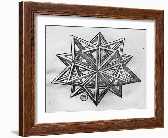 Dodecahedron, from "De Divina Proportione" by Luca Pacioli, Published 1509, Venice-Leonardo da Vinci-Framed Giclee Print