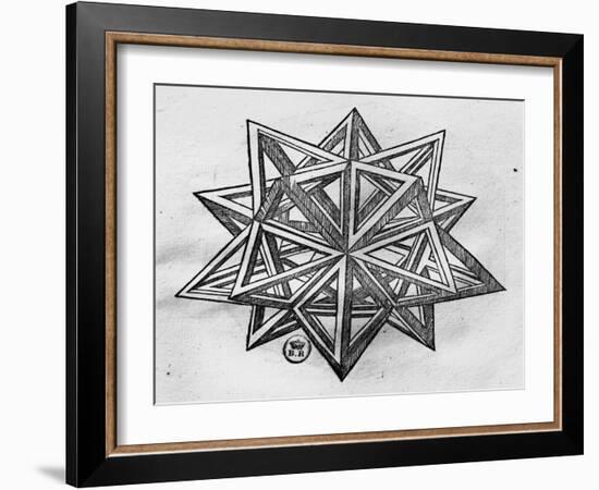 Dodecahedron, from "De Divina Proportione" by Luca Pacioli, Published 1509, Venice-Leonardo da Vinci-Framed Giclee Print