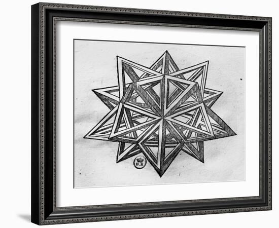 Dodecahedron, from "De Divina Proportione" by Luca Pacioli, Published 1509, Venice-Leonardo da Vinci-Framed Giclee Print