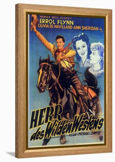 Dodge City, German Movie Poster, 1939-null-Framed Stretched Canvas