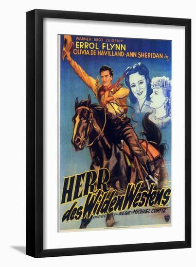 Dodge City, German Movie Poster, 1939-null-Framed Premium Giclee Print