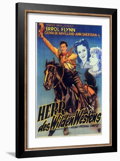 Dodge City, German Movie Poster, 1939-null-Framed Art Print