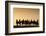 Dodge City Sign with Cowboy Silhouettes, Kansas, USA-Walter Bibikow-Framed Photographic Print