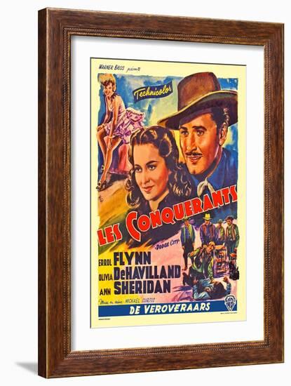 Dodge City, Spanish Movie Poster, 1939-null-Framed Premium Giclee Print